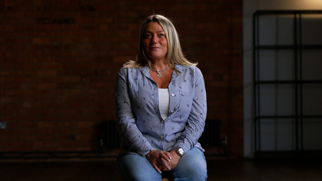 Roseann Taylor during filming for the Just Drop It documentary