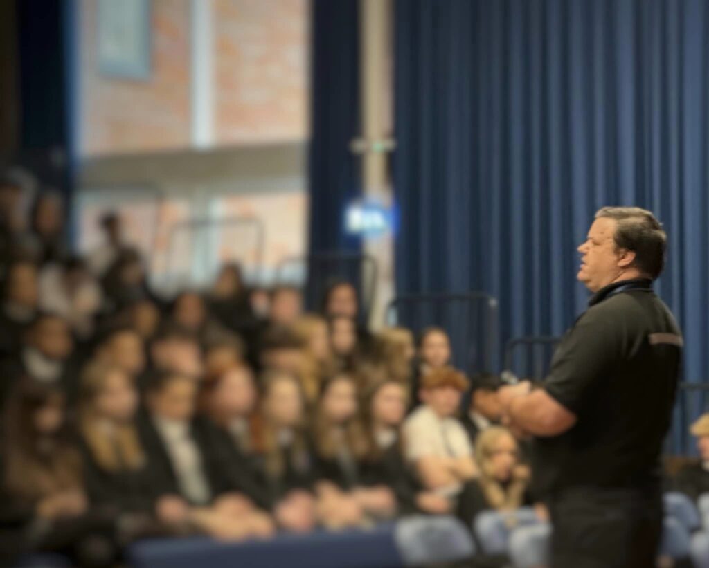 Education and Diversion Team delivering a Just Drop It presentation